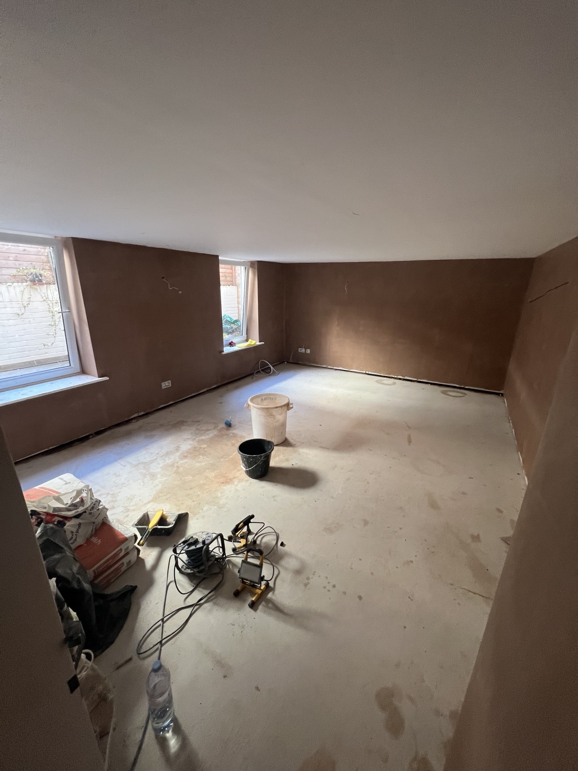Specialist plaster finish applied